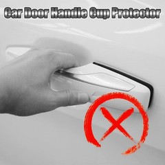 Self-Adhesive Carbon Fiber Door Handle Cup Stickers – 4pcs for Most Cars