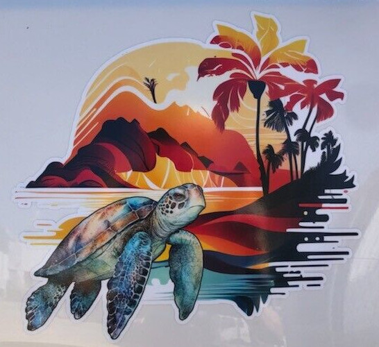 90cm Turtle Decal Sticker for vehicles, boat , motorhome, truck, trailer, car