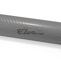 4D Carbon Fiber Gray Glossy Car Vinyl Wrap Sticker Decal Sheet Film Bubble Free