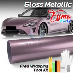 Gloss Metallic Rose Gold PPF TPU Paint Protection Film Dry Wet Apply Vinyl Wrap