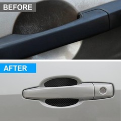 Self-Adhesive Carbon Fiber Door Handle Cup Stickers – 4pcs for Most Cars