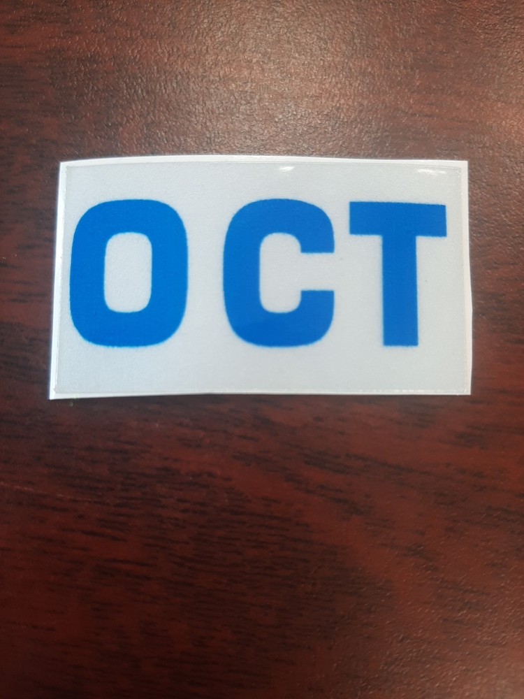 California License Plate Dmv Month Tag Sticker. (BLUE)