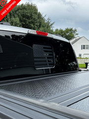 Truck Rear Middle Window Perforated American Flag 13.5″ x 8.75″, Matte Black