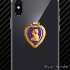 (2x) Purple Heart Cell Phone Sticker Mobile military decoration us military