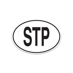 STP S?o Tom? and Pr?ncipe Country Code Euro Oval Sticker Decal