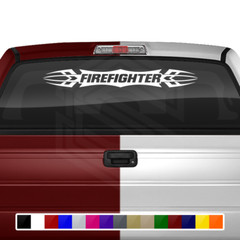 #120 FIREFIGHTER Decal Sticker Windshield Window Vinyl Graphic Car Firefighter