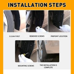 4PCS Front&Rear Black Universal Splash Guards Mud Flaps for Chevrolet Car Pickup