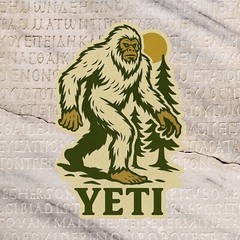 The Yeti Decal Cryptid Retro Sticker Car Truck Window Bumper DieCut Vinyl Decals