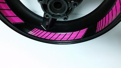 HOT PINK MAGENTA CUSTOM INNER RIM DECALS WHEEL STICKERS STRIPES TAPE GRAPHICS