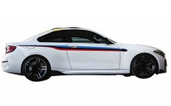 Graphics Tricolor Stripe Side Sticker For BMW M Performance Rear Bumper Decals