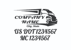 2 Custom US DOT Truck vinyl Decals , US dot Stickers, Truck Door Lettering