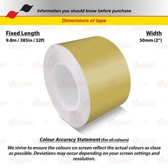 MATTE GOLD 2″ 50mm Roll PIN STRIPE Car Striping Line TAPE Decal Vinyl Sticker
