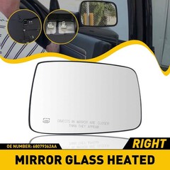 1/2Set Exterior Mirror Heated Power Glass Passenger Side For Dodge Ram 1500 3500