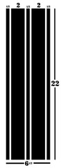 Universal 2″ Racing Dual Rally Hash Fender Stripe Set Vinyl Decal Stickers