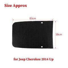 for 2014-2026 Jeep Cherokee Front Engine Hood Decal Sticker Trim PVC Matte Black
