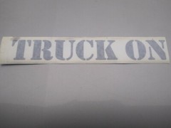 TRUCK ON decal black with white background