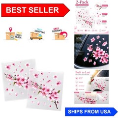 Cherry Blossom Vinyl Car Sticker – Elegant Pink Flower Bumper Decal, Waterproof