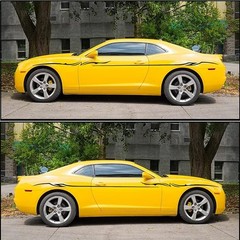2Pcs 137.7” Universal Car Side Sticker Stripes – Racing Decal for Truck SUV Off