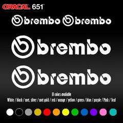 5″ X 4″ Straight Brembo Subaru Benz Big Brake High Temp Vinyl Decal sticker