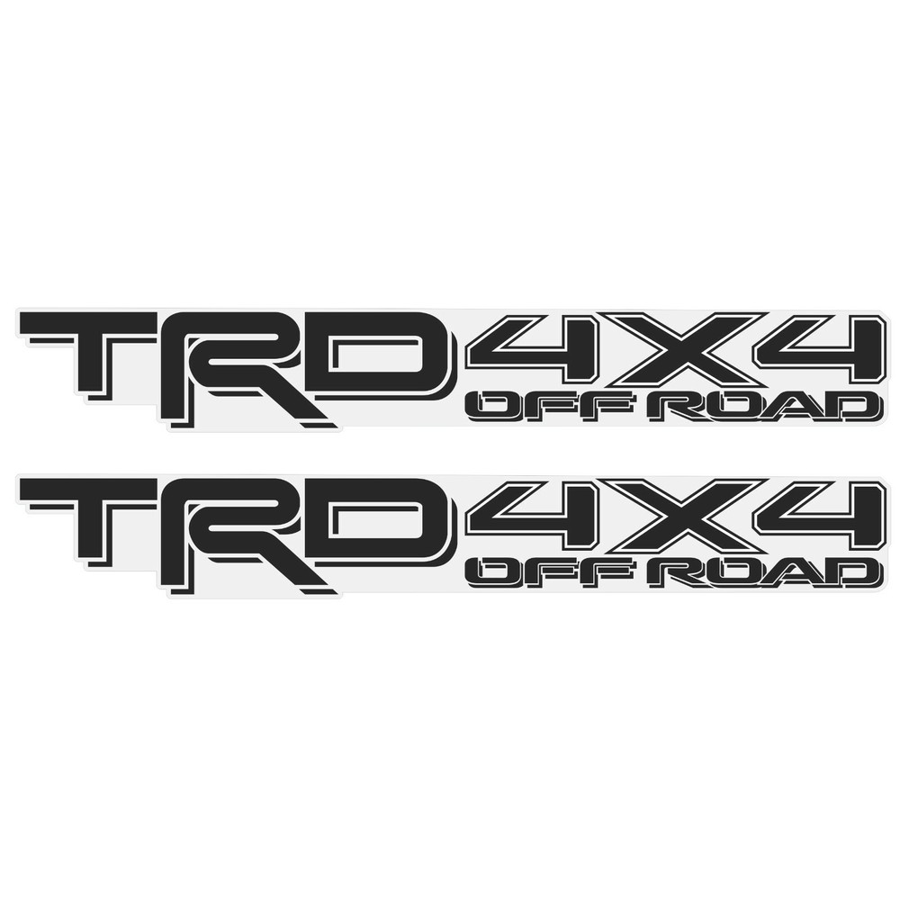 GOLD HOOK TRD 4×4 Off Road Decals for Tacoma, BLACK MATTE Finish (Set of 2)