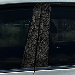 2pcs Black style customized Car Center Pillar B Pillar Protective Sticker