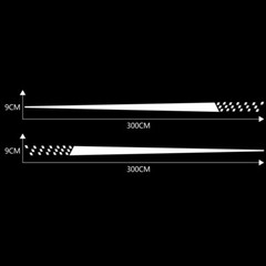 Car Side Body Vinyl Decals Racing Sports Long Stripe Graphics Sticker Waterproof