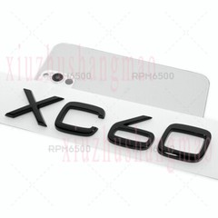 For Volvo + XC60 B5 Rear Trunk Lid Letter Badge Nameplate Emblem Gloss Black 3P