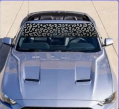 Universal Leopard Print windshield visor decal, cut to fit, Vinyl window decal.