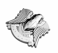 2Pcs 3D Metal Chrome Eagle Emblem Car Fender Luggage Box Rear Emblem Sticker