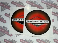 Briggs & Stratton Turbo Starter Engine-decals.com Black With 80-90s Logo Set 2