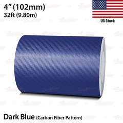 4″ Roll Vinyl Pinstriping Pin Stripe Tape Sticker 102mm CARBON FIBER DARK BLUE