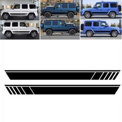 2pcs Sports Racing Shadow Stripe Decal Graphic Truck Car Body Side Door Stickers