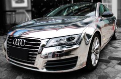 12″ x 60″ Silver Chrome Mirror Vinyl Film Wrap Sticker Stretchable 1ft x 5ft
