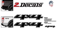 4×4 Truck Bedside Decals Set of 2 Black Weatherproof Automotive Grade Vinyl