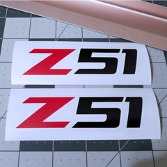 Set of 2 (2014-2019) C7 Corvette Z51 Stingray Vinyl Decal Sticker