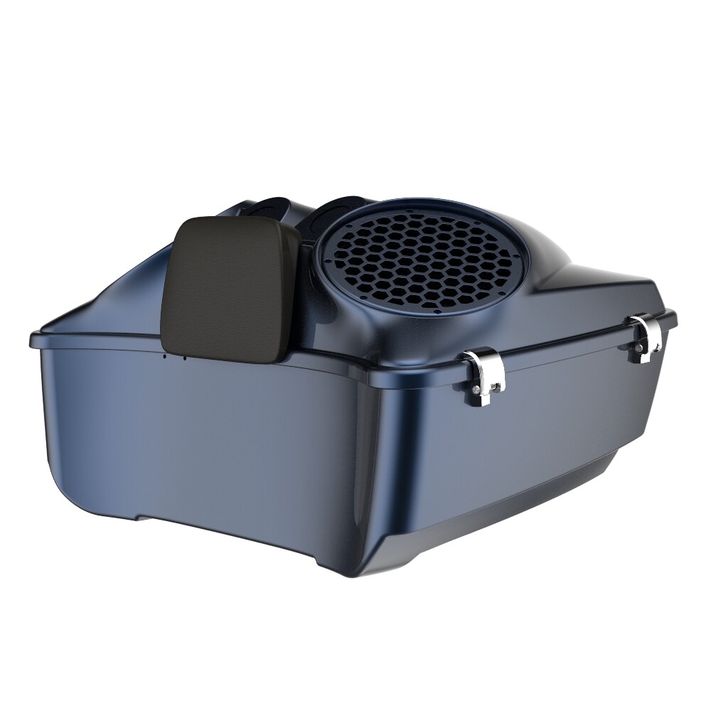 Midnight Blue Dual 8” Speaker Lids Fits Advanblack/Harley King Tour Pak Pack