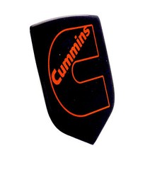 GRILLE EMBLEM fits RAM DIESEL 2006-2010 Black/Orange Outline