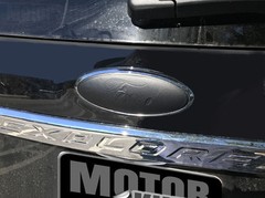 Front & Rear Emblem Logo Blackout Vinyl Overlays for 2016 2017 Ford Explorer