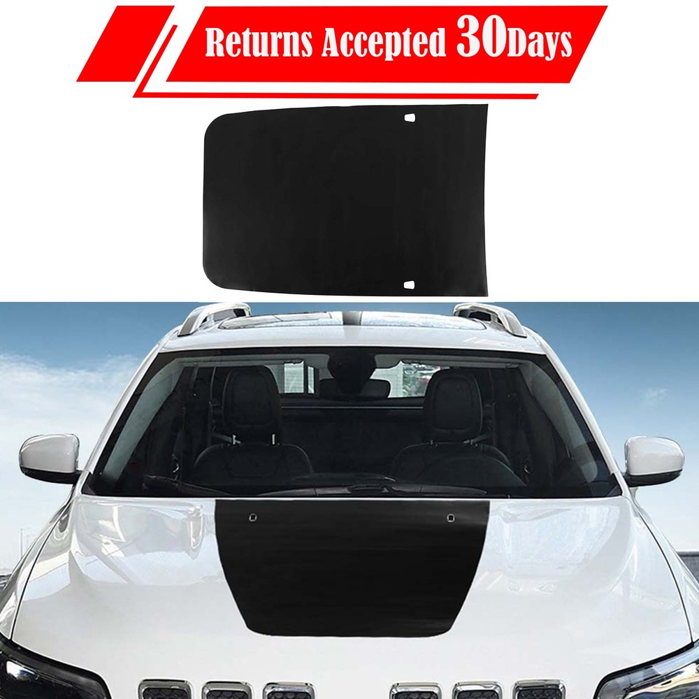 for Jeep Cherokee 2014-2026 Front Engine Hood Decal Trim Sticker PVC Matte Black