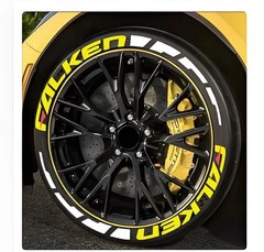 8pcs/lot Car Tire Decor Stickers Car Tuning Universal 3D Permanent PVC Joined
