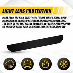 For 2024-2025 GMC Sierra 2500 HD Precut Side Marker Smoked Vinyl Overlays Decals