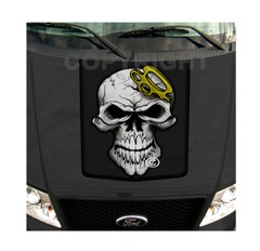 Skull Brass Knuckles Truck Hood Wrap Decal Blackout Hood Sticker Laminate Option