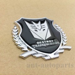 Metal Transformers Autobot Deception Car Trunk Emblem Decal Sticker Badge