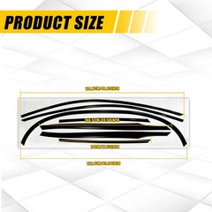 1-10Set Chrome Delete Window Trims Glossy Black Overlay Vinyl for KIA K5 2021-24