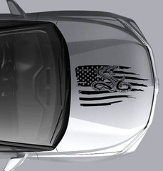 DON’T TREAD ON ME USA Flag Rattle Snake Hood/Door vinyl Decal Fits Chevy Blazer