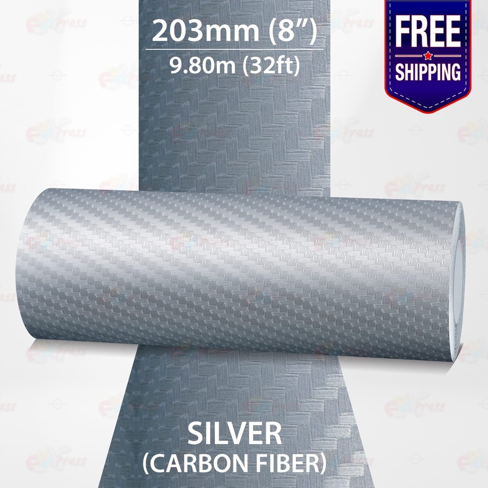 CARBON FIBER SILVER 8″ PIN STRIPE Car Model Motorcycle TAPE Vinyl Sticker 203mm