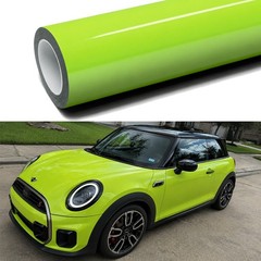 24″ x 60″ Ultra Gloss PET Liner Acid Green Car Vinyl Wrap Air Release 2FTx 5FT