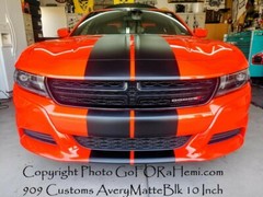 PRE-CUT FOR DODGE CHARGER 15-22 DUEL 10″ Racing Stripes Vinyl Graphic Decal