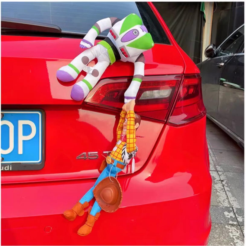 WOW! Toy Story Sheriff Woody help Buzz Outside Car/Motorcycle Hang Doll toy
