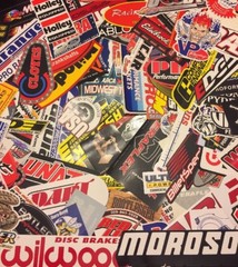 Large Lot 50+ Racing Decals Stickers NHRA Nascar Chevy Ford Mopar Grab Bag